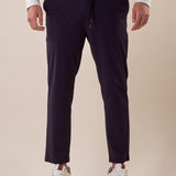 Pantalone modello pantalaccio tessuto tecnico no stiro con elastico uomo. PSE1763H BLU HAMAKI-HO 