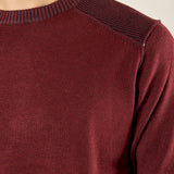 Maglia Uomo Invernale Manica Lunga in Poly Wool Finezza 12 con Costine Spalla. CON4130225 BAROLO CONSENSO 