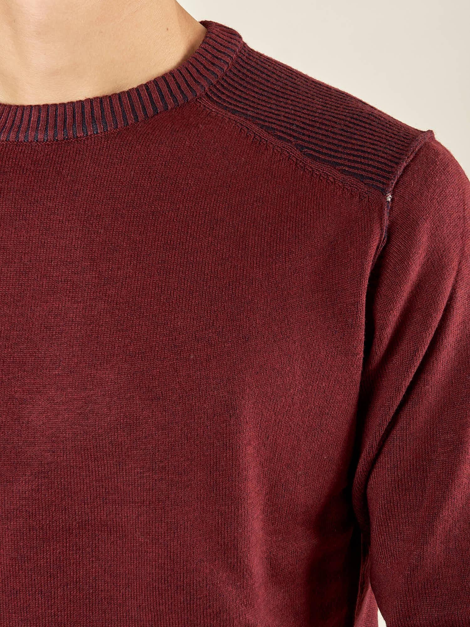 Maglia Uomo Invernale Manica Lunga in Poly Wool Finezza 12 con Costine Spalla. CON4130225 BAROLO CONSENSO 