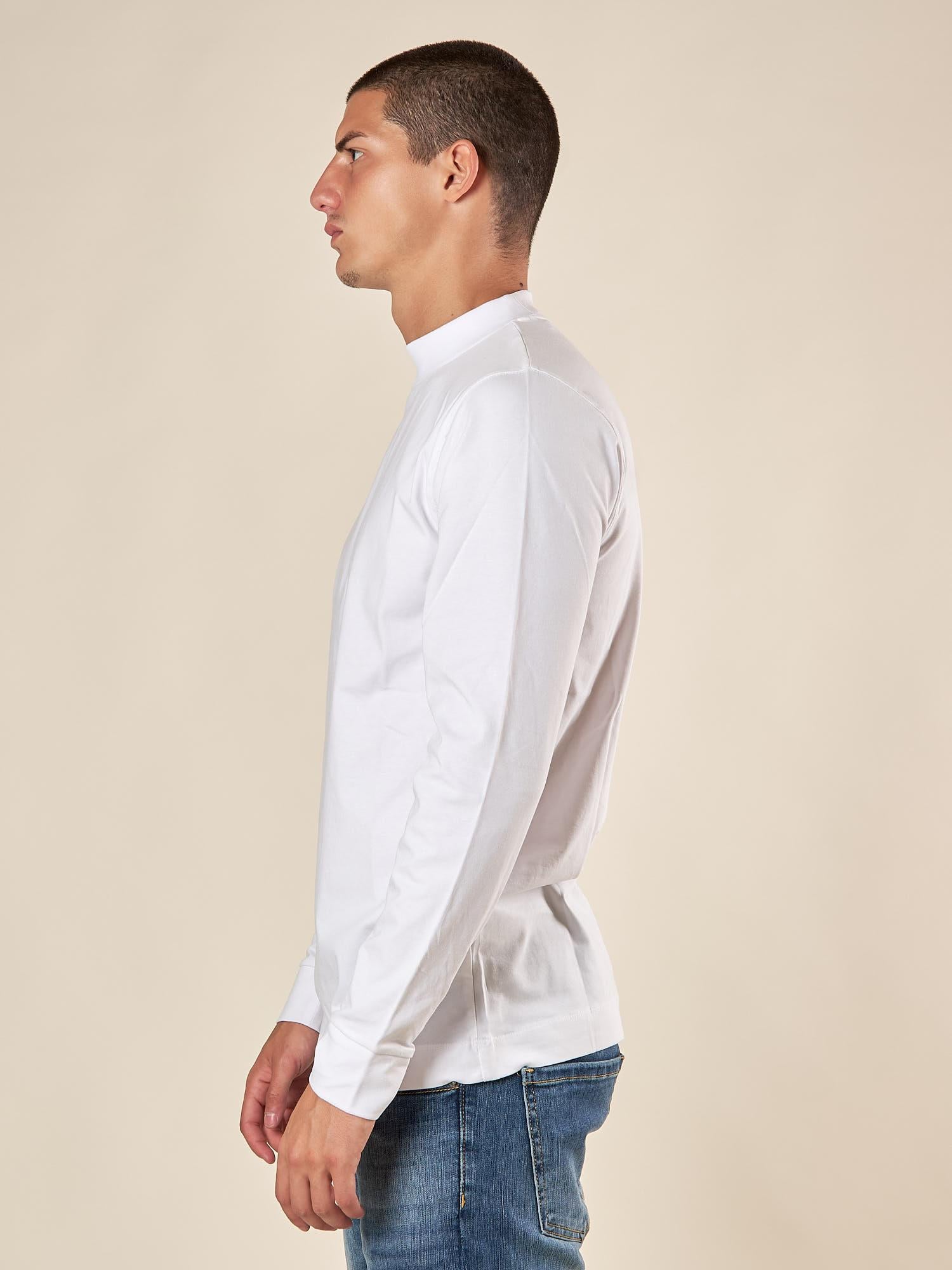 Lupetto Uomo Manica Lunga in Caldo Cotone elasticizzato ComfortTermico e stile essenziale. TI283H BIANCO HAMAKI-HO 