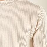 Maglia Uomo Invernale in Morbido Tessuto con Mezzo Collo Rigato. Eleganza e Comfort in un Solo Capo. DM9572 PANNA DATCH 