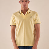 Polo Uomo manica corta in cotone piquet con ricamo. P626122 GIALLO Henry Cotton's 