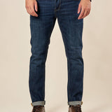 Jeans Uomo Slim Fit Stretch 5 Tasche Lavaggio Scuro. DM9646 DARK BLUE DATCH Uomo 