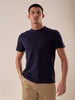 Men's short-sleeved stretch pique cotton T-Shirt.