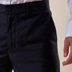 Pantalone chino slim fit con risvolto uomo. OE1S2S5P32 BLU OVER-D Uomo 
