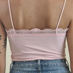 Body donna spalla stretta in pizzo elasticizzato effetto second skin. V7960 ROSA STUDIO ELEVEN 