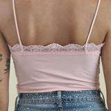 Body donna spalla stretta in pizzo elasticizzato effetto second skin. V7960 ROSA STUDIO ELEVEN 