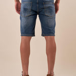 Bermuda Uomo in Jeans Elasticizzato 5 Tasche. DM9387 MEDIUM BLUE DATCH 