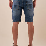 Bermuda Uomo in Jeans Elasticizzato 5 Tasche. DM9387 MEDIUM BLUE DATCH 