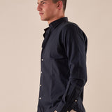 Camicia Uomo Manica Lunga 100% cotone. M48643 BLU SUPERIOR VINTAGE 