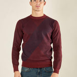 Maglia Uomo Invernale in Poly Wool Finezza 12 con Intarsi Rombi. CON4131225 BAROLO CONSENSO 