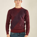 Maglia Uomo Invernale in Poly Wool Finezza 12 con Intarsi Rombi. CON4131225 BAROLO CONSENSO 
