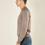 Maglia Uomo Invernale Manica Lunga in Poly Wool Finezza 12 con Costine Spalla. CON4130225 NOCE CONSENSO 