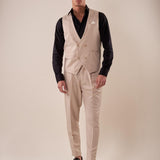 Pantalone doppio bottone tasca america con fibbie laterali uomo. GPE511 BEIGE BLACKSUNDAY Uomo 