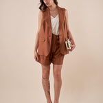 Gilet Donna in Misto Viscosa  Eleganza Versatile per Ogni Stagione GL001804 CUOIO ARTIGLI 