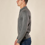 Polo uomo manica lunga in misto viscosa Eleganza casual e comfort naturale. CON/3020900 FUMO CONFAB 