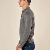 Polo uomo manica lunga in misto viscosa Eleganza casual e comfort naturale. CON/3020900 FUMO CONFAB 