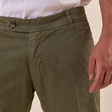 Pantalone Uomo Capri Slim in Cotone Elasticizzato con Tasche allAmericana GPE500 VERDE SALVIA BLACKSUNDAY 