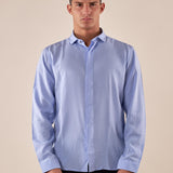 Camicia da uomo manica lunga in viscosa 100% con collo classico. PAMPERO CELESTE BLACKSUNDAY 