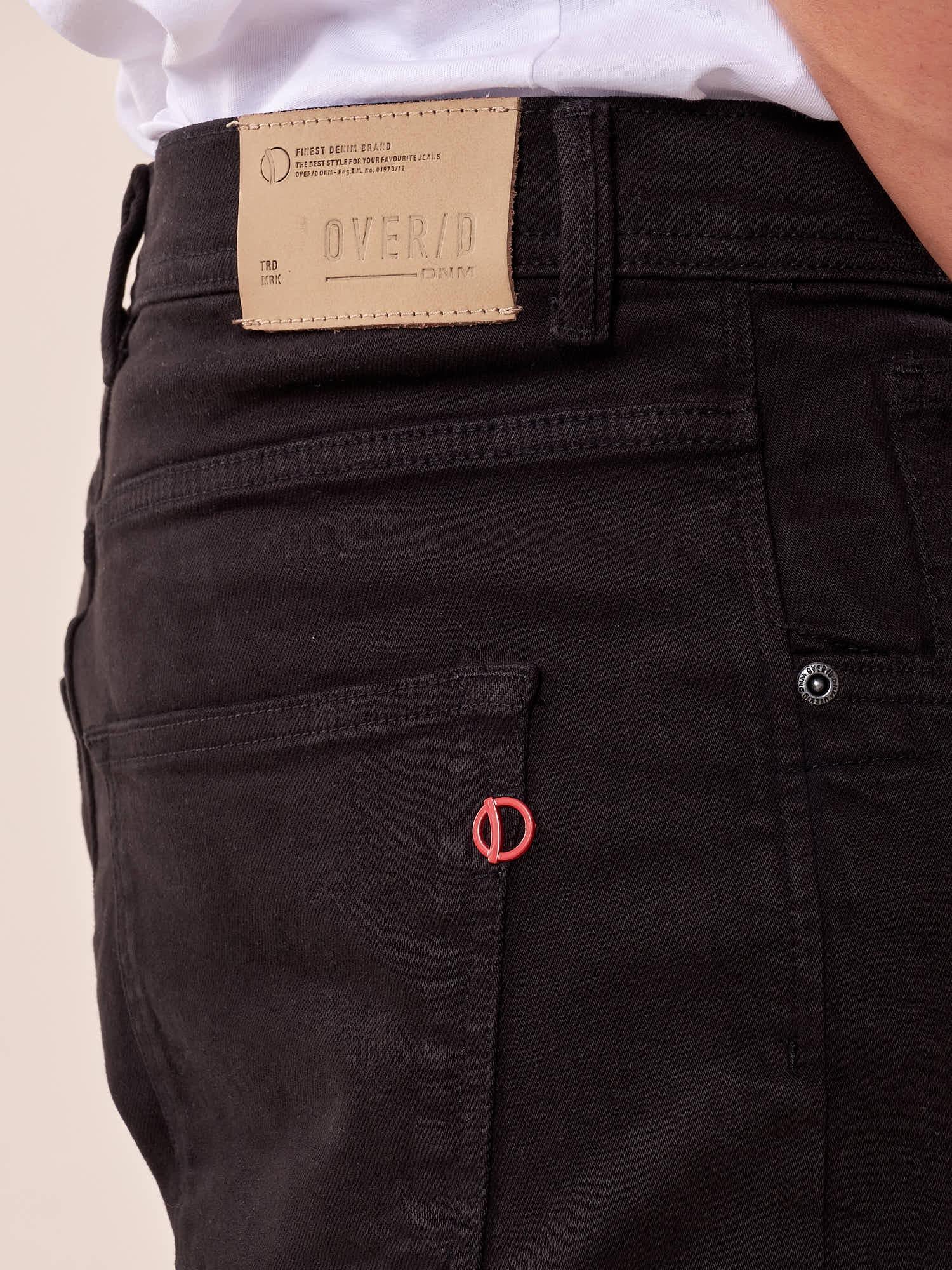 Pantalone 5 tasche cotone bull uomo. OE1S2S5P11 NERO OVER-D 