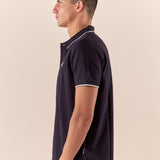 Polo Uomo manica corta in cotone piquet con ricamo. P626122 BLU Henry Cotton's Uomo 