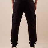 Pantalone lungo in felpa da uomo con tascone laterale. DM9204 NERO DATCH 