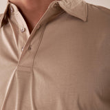 Polo manica corta 100% cotone mercerizzato uomo. OC1S2S5O01 GREIGE OVER-D Uomo 