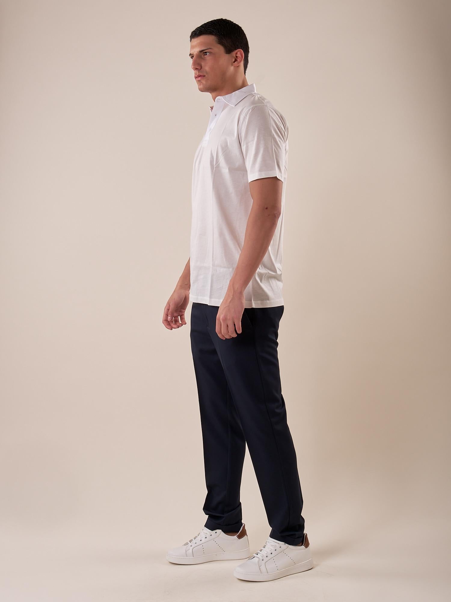 Polo manica corta 100% cotone mercerizzato uomo. OC1S2S5O01 BIANCO OVER-D 