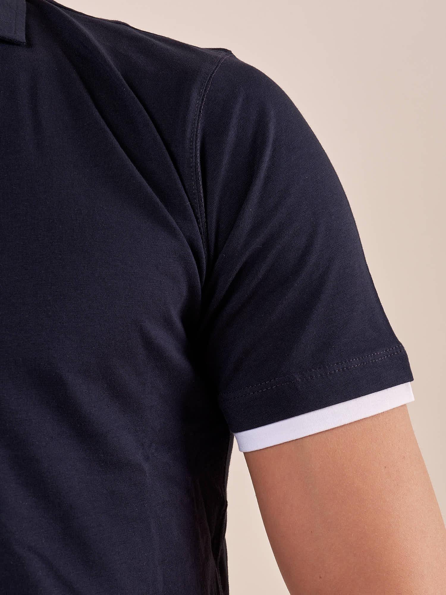 Polo manica corta tessuto100% cotone uomo, PE120H BLU HAMAKI-HO 