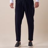 Pantalone doppio bottone tasca america con fibbie laterali uomo. GPE511 BLU BLACKSUNDAY 