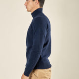Maglia Uomo Collo Lupetto in Misto Lana. Comfort Termico e Stile Minimal. CON415225 INCHIOSTRO CONSENSO 