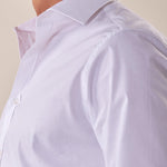 Camicia in cotone elasticizzatoa slim collo francese con riprese uomo. FBSOFT BIANCO FB 