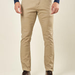 Pantalone Uomo Slim Fit in Cotone Operato Elasticizzato con Tasche allAmericana. Stile e Comfort Quotidiano. M49451 BEIGE SUPERIOR VINTAGE 