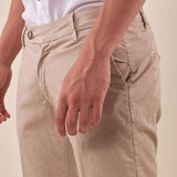 Pantalone Uomo Capri Slim in Cotone Elasticizzato con Tasche allAmericana GPE500 SABBIA BLACKSUNDAY Uomo 