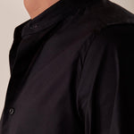 Camicia Manica lunga cotone elasticizzato modello alla coreana uomo. OC1S2S5C02 NERO OVER-D 