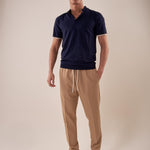 Polo manica corta viscosa crepe f.12 uomo. CON2158125 NAVY CONSENSO Uomo 