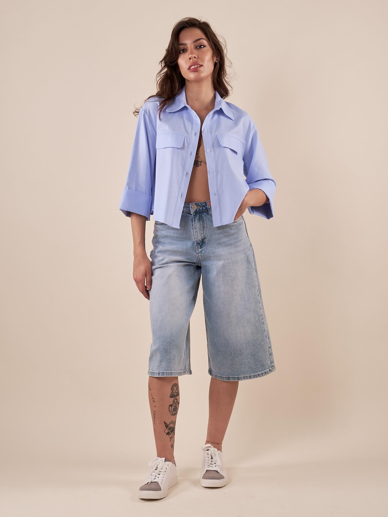 Bermuda Donna lungo in jeans bermudone. SJ1499 JEANS ADORO 