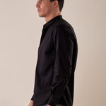 Camicia Manica lunga cotone elasticizzato modello alla coreana uomo. OC1S2S5C02 NERO OVER-D 