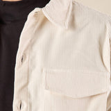 Giubbino Uomo Over Shirt Worker in Velluto. GBI1630H OFF WHITE HAMAKI-HO 