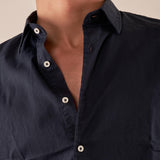Camicia Uomo Manica Lunga 100% cotone. M48643 BLU SUPERIOR VINTAGE 