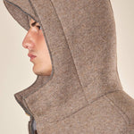 Giaccone da Uomo in Tessuto Scuba  Parka con Cappuccio, Stile Tecnico e Comfort Termico OC1F2W5J35 BEIGE OVER-D 