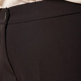 Pantalone Donna Curvy a Zampetta  Tessuto Tecnico con Elastico Posteriore. F646YBFFEDE NERO Lizalù 