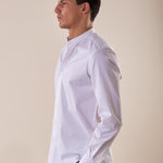 Camicia Manica lunga cotone elasticizzato modello alla coreana uomo. OC1S2S5C02 BIANCO OVER-D 