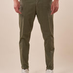 Pantalone Uomo Capri Slim in Cotone Elasticizzato con Tasche allAmericana GPE500 VERDE SALVIA BLACKSUNDAY 