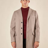 Cappotto Uomo Baronetto in tessuto spigato. CP11H FANGO HAMAKI-HO 
