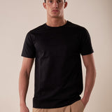 T-Shirt manica corta 100% cotone mercerizzato uomo. DM9302 NERO DATCH Uomo 