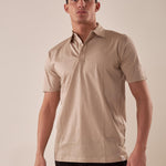 Polo manica corta 100% cotone mercerizzato uomo. OC1S2S5O01 GREIGE OVER-D Uomo 