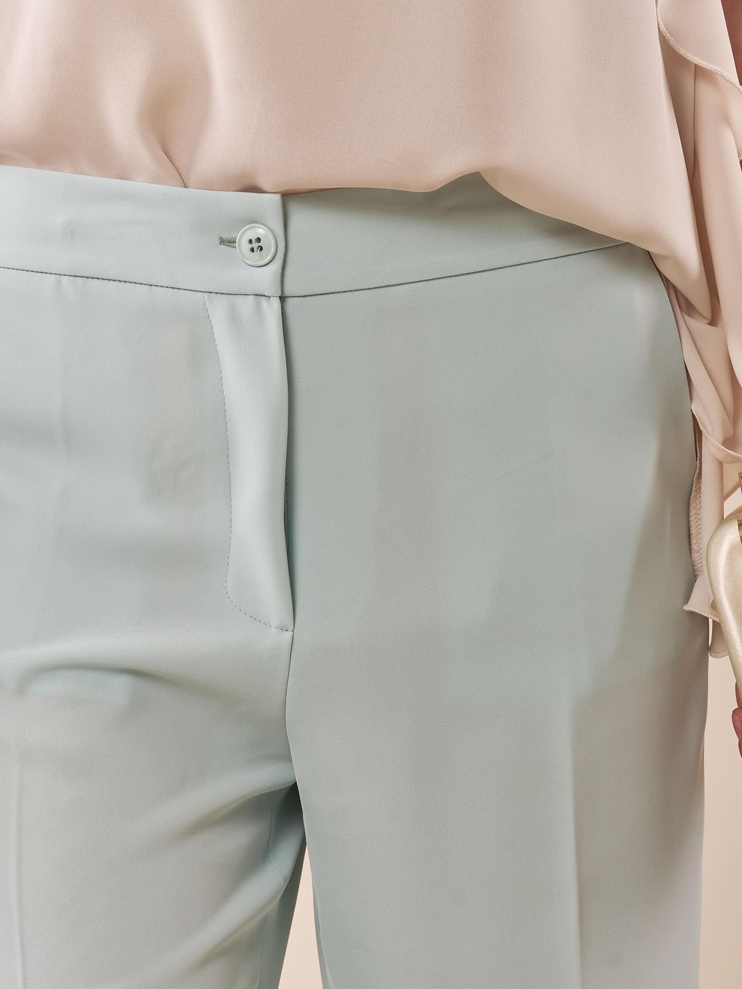 Pantalone Donna lungo a palazzo tessuto fluido con tasca allamericana. ROMI/A5116 RUGIADA ROMIHO 
