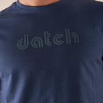 T-shirt uomo manica corta in cotone con logo tono su tono DM9056 DARK POWERED DATCH 
