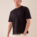 T-Shirt manica corta oversize jersey uomo. CON2906425 BLACK CONSENSO Uomo 